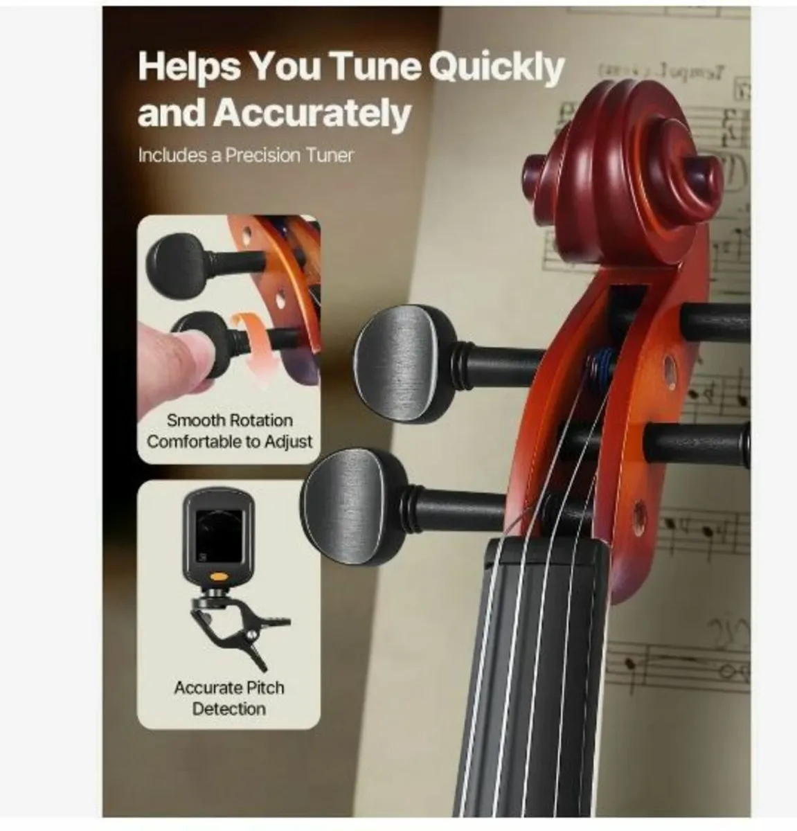 Violin 355mm Full Size for Adults - Image 3