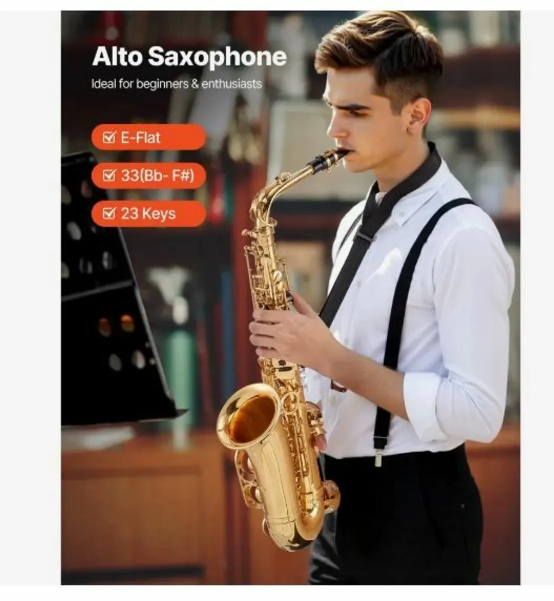 Alto Saxophone, E Flat, Brass - Image 3