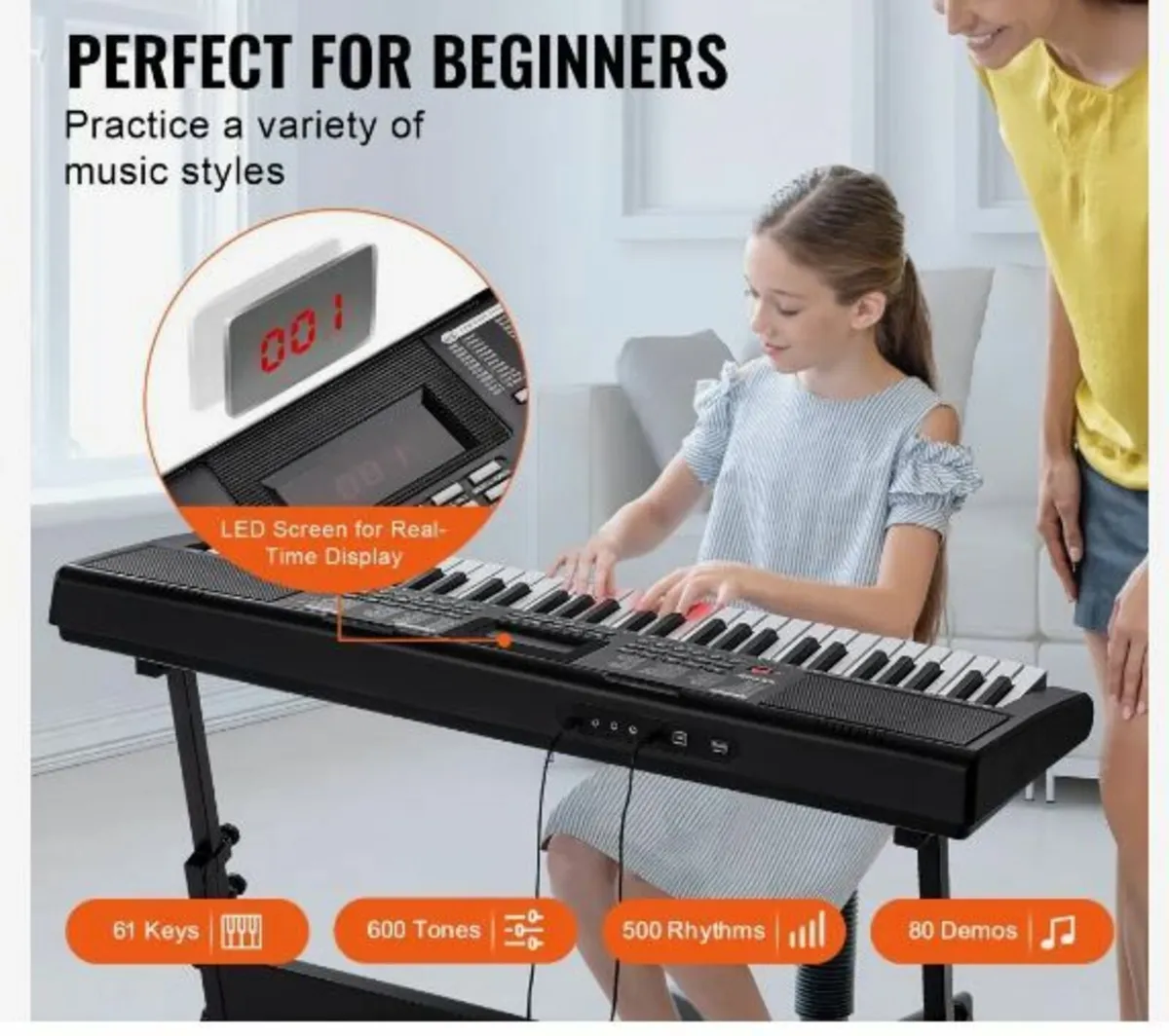 61 Key Digital Keyboard Piano - Image 2