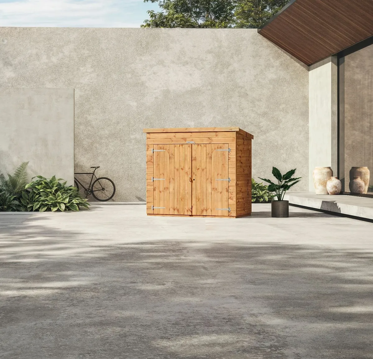 6X4 Coola Deluxe Timber Bike Shed. - Image 3