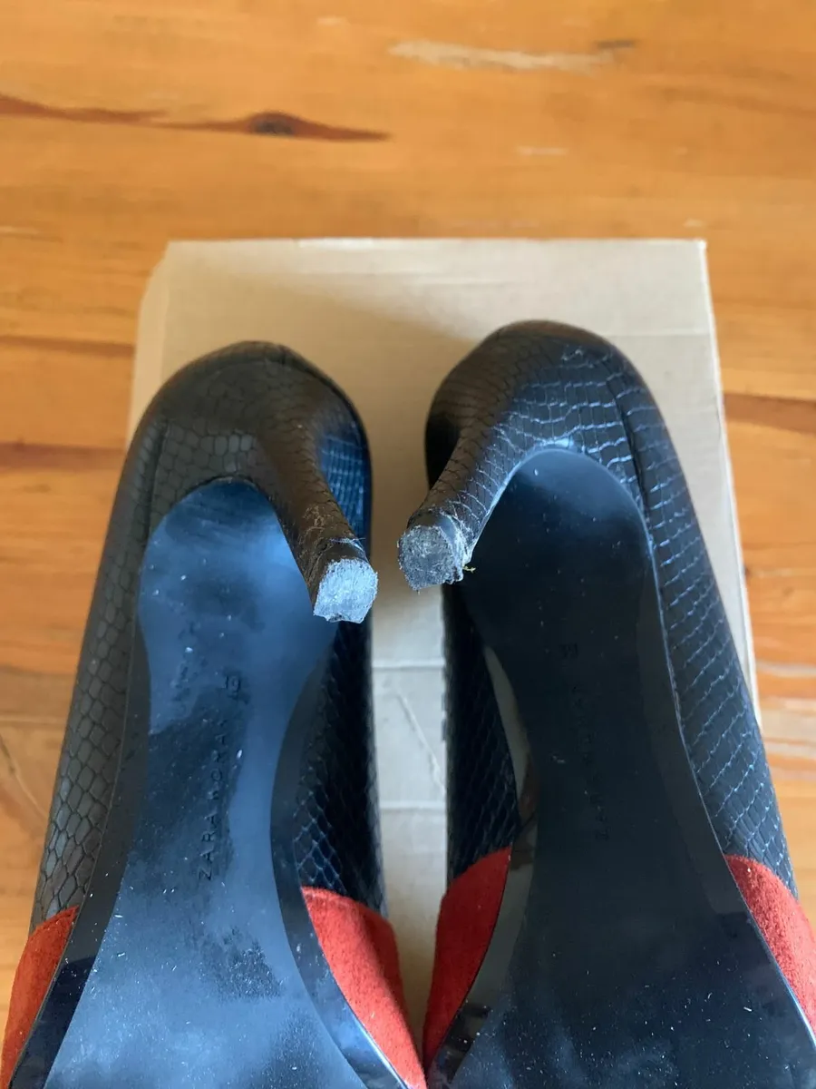 Stiletto Zara Leather Suede Shoes - Image 4