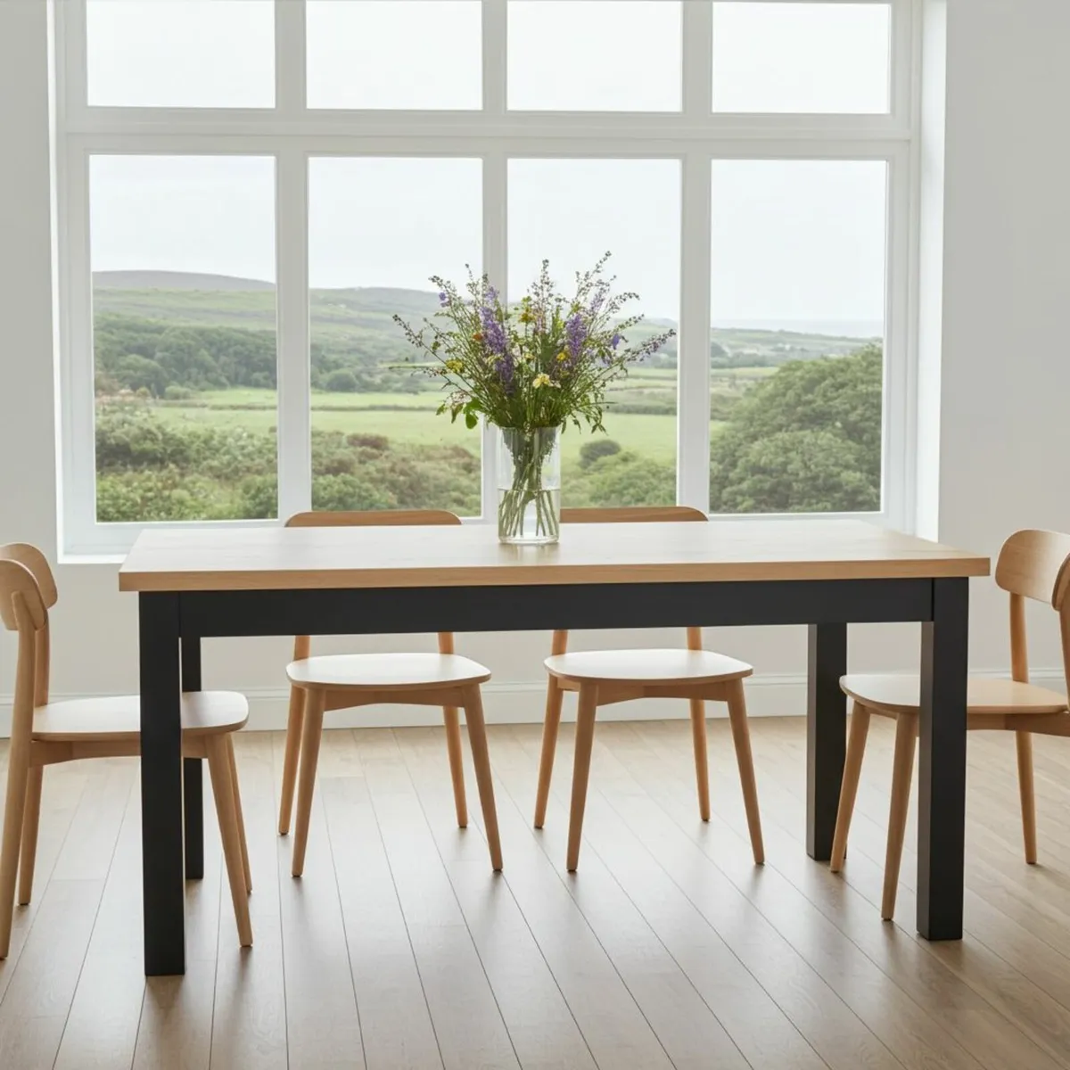 Versatile Extendabl Dining Table – Solid Beech Leg - Image 2