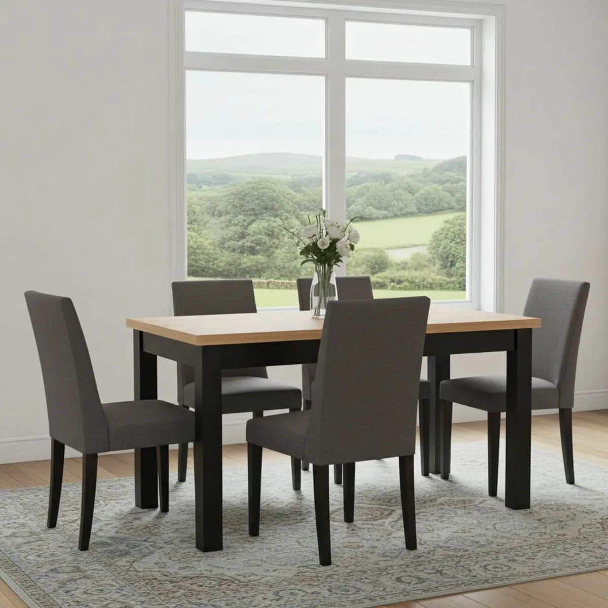 Versatile Extendabl Dining Table – Solid Beech Leg - Image 4