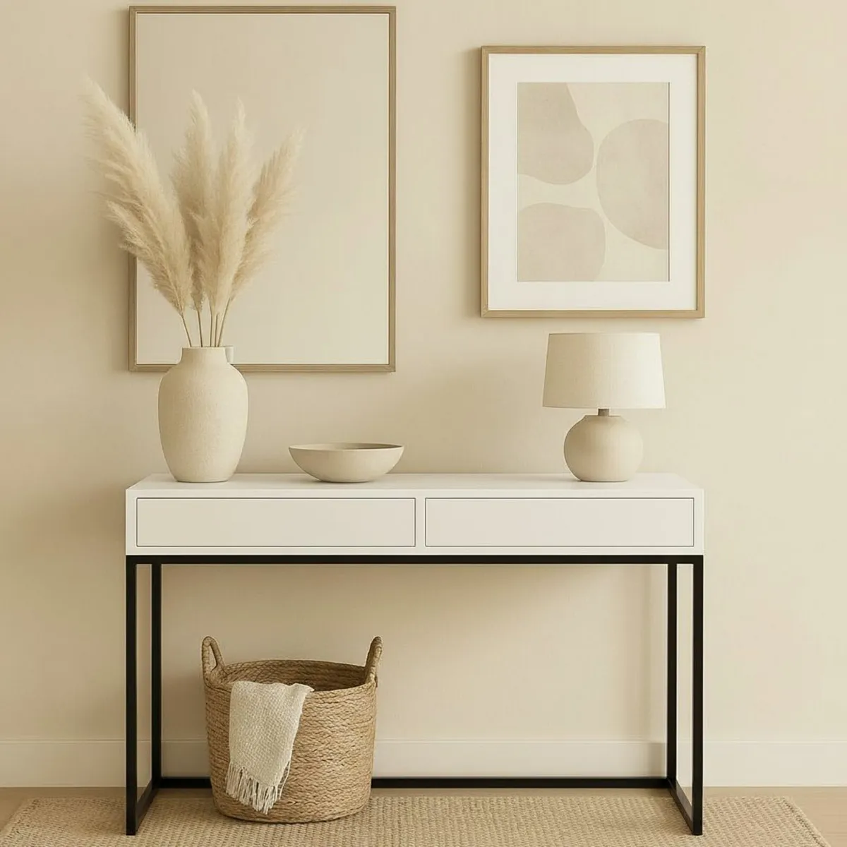 Modern Console Tables Sleek Storage for Hallway - Image 2