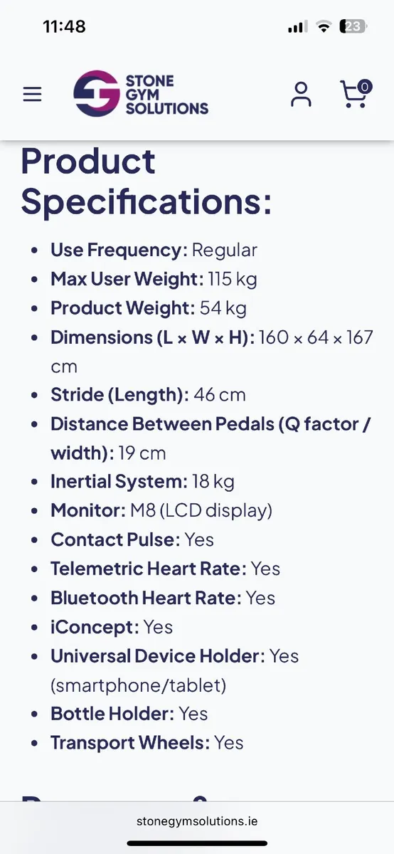 BH fitness micron c180 Cross Trainer - Image 2