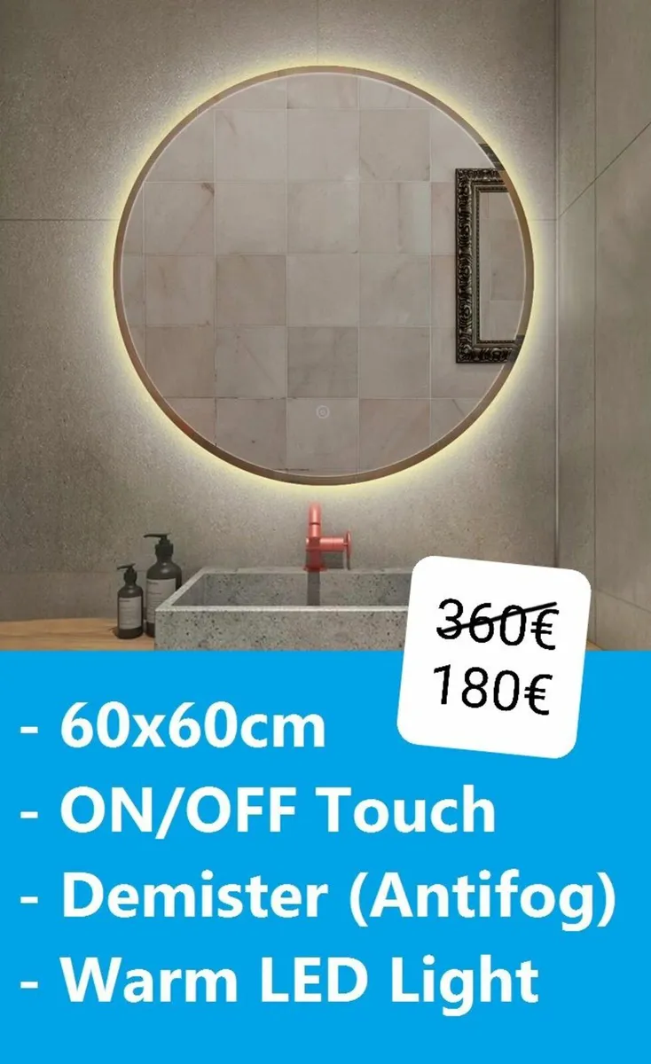 LED Bathroom Mirror Demister Antifog Defogger - Image 1