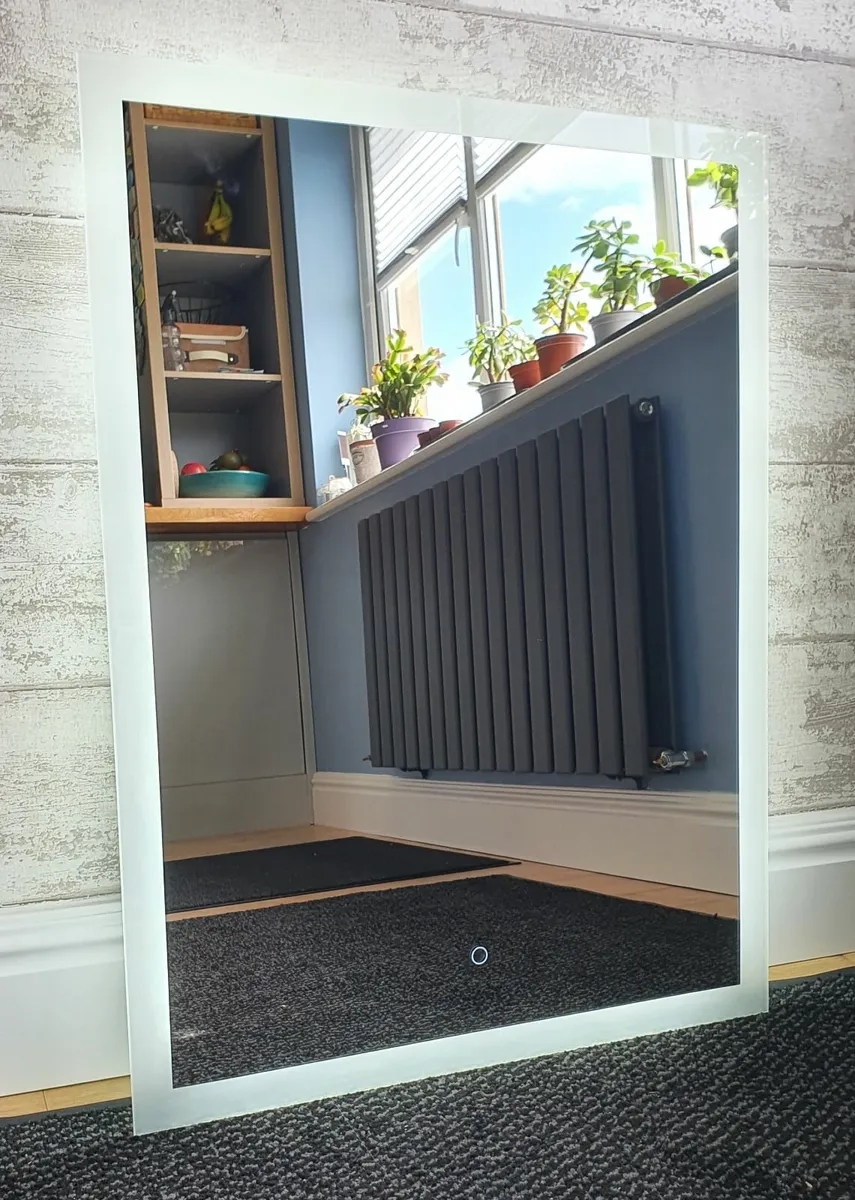 LED Bathroom Mirror Blueroorh Speakers Antifog - Image 2