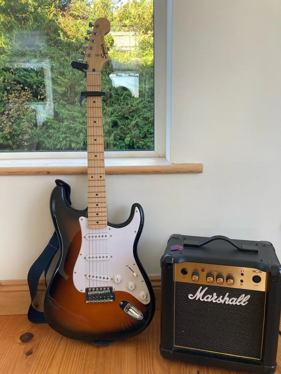 Fender Squier Electric Guitar & Amp Bundle - Image 1
