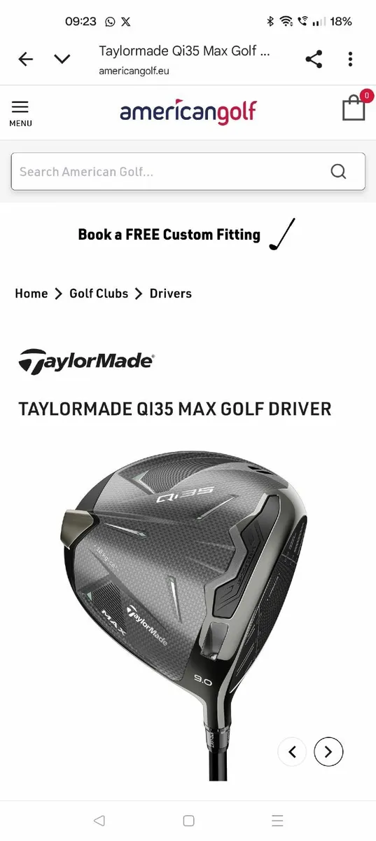 Taylormade QI35 max golf driver - Image 1