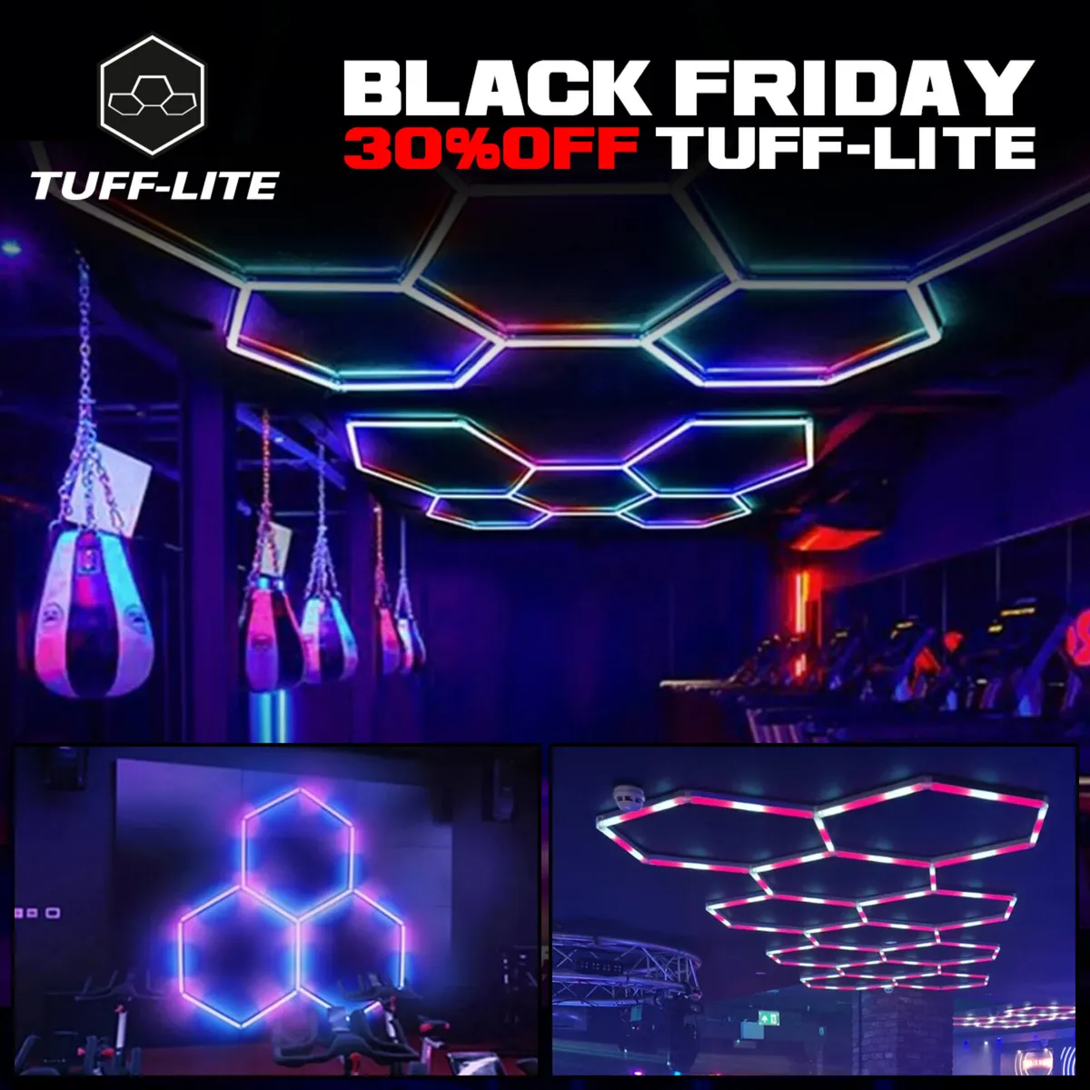 LED HEX LIGHT FOR GARAGE SHOWROOM SALON BARBER GYM - Image 4