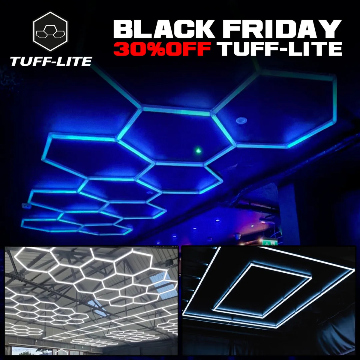 LED HEX LIGHT FOR GARAGE SHOWROOM SALON BARBER GYM - Image 3