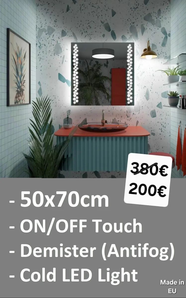 LED Bathroom Mirror Ensuite Antifog Defogger - Image 2