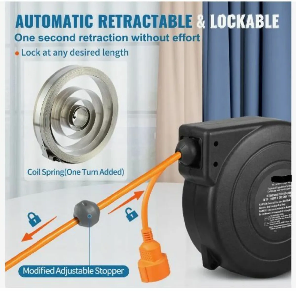 Retractable Extension Cord Reel - Image 2