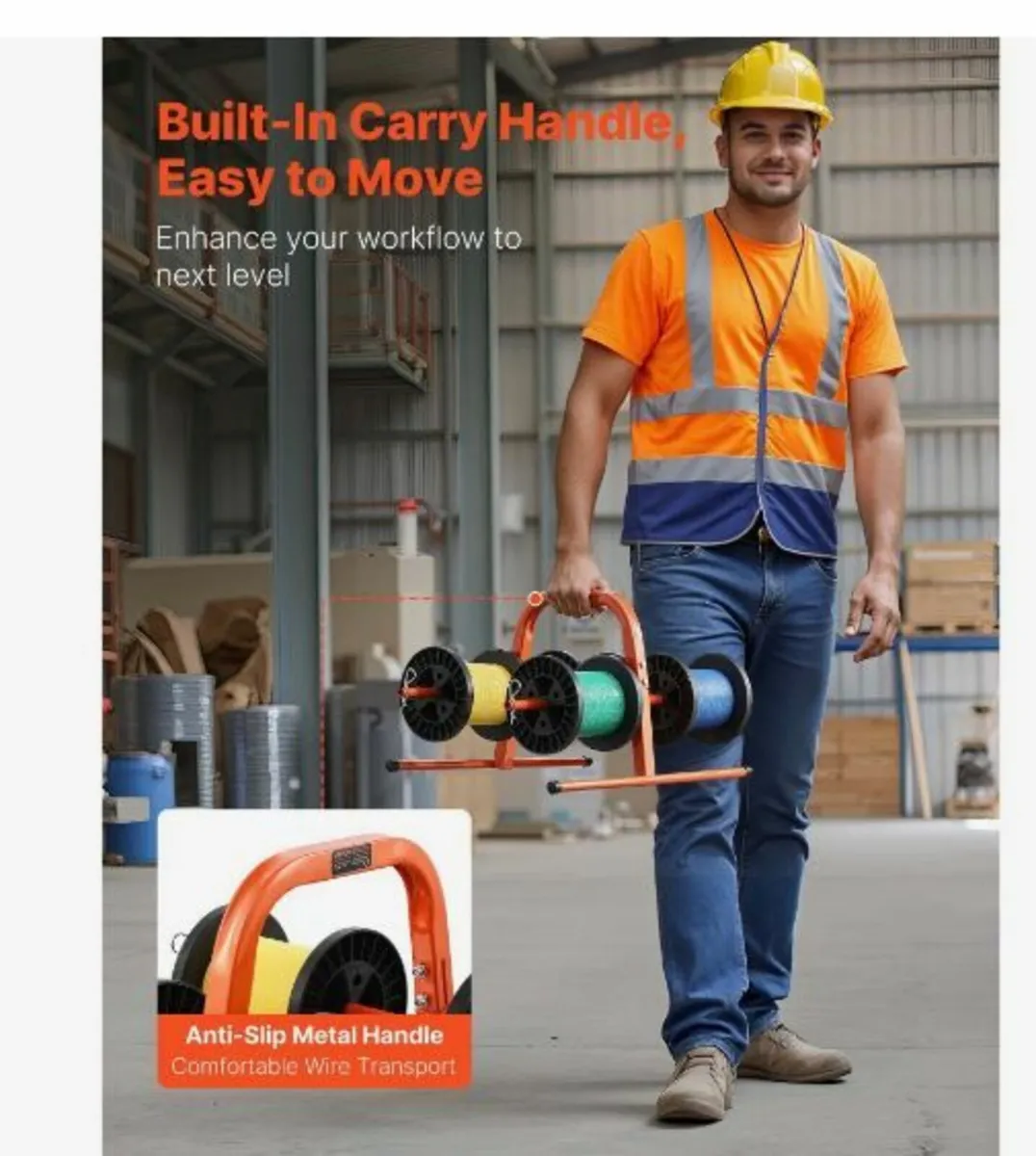 Wire Spool Rack, 45 kg / 100 lbs Capacity - Image 2