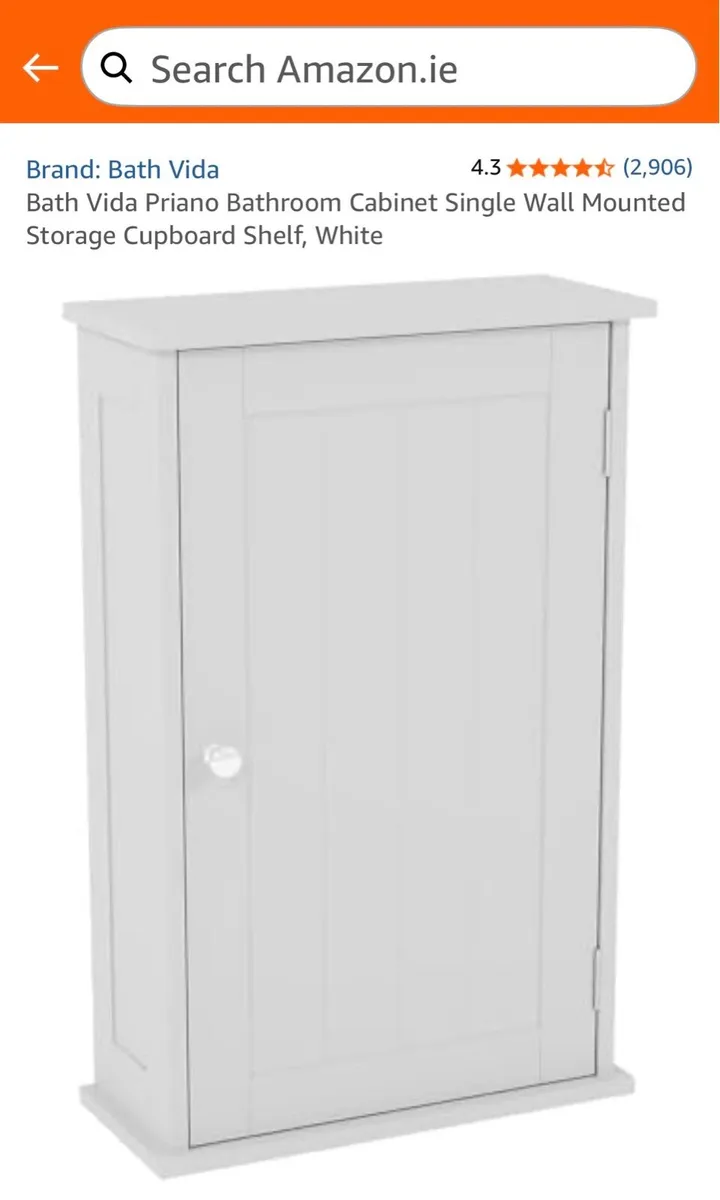 Bath Vida prison 1 door cabinet - Image 1