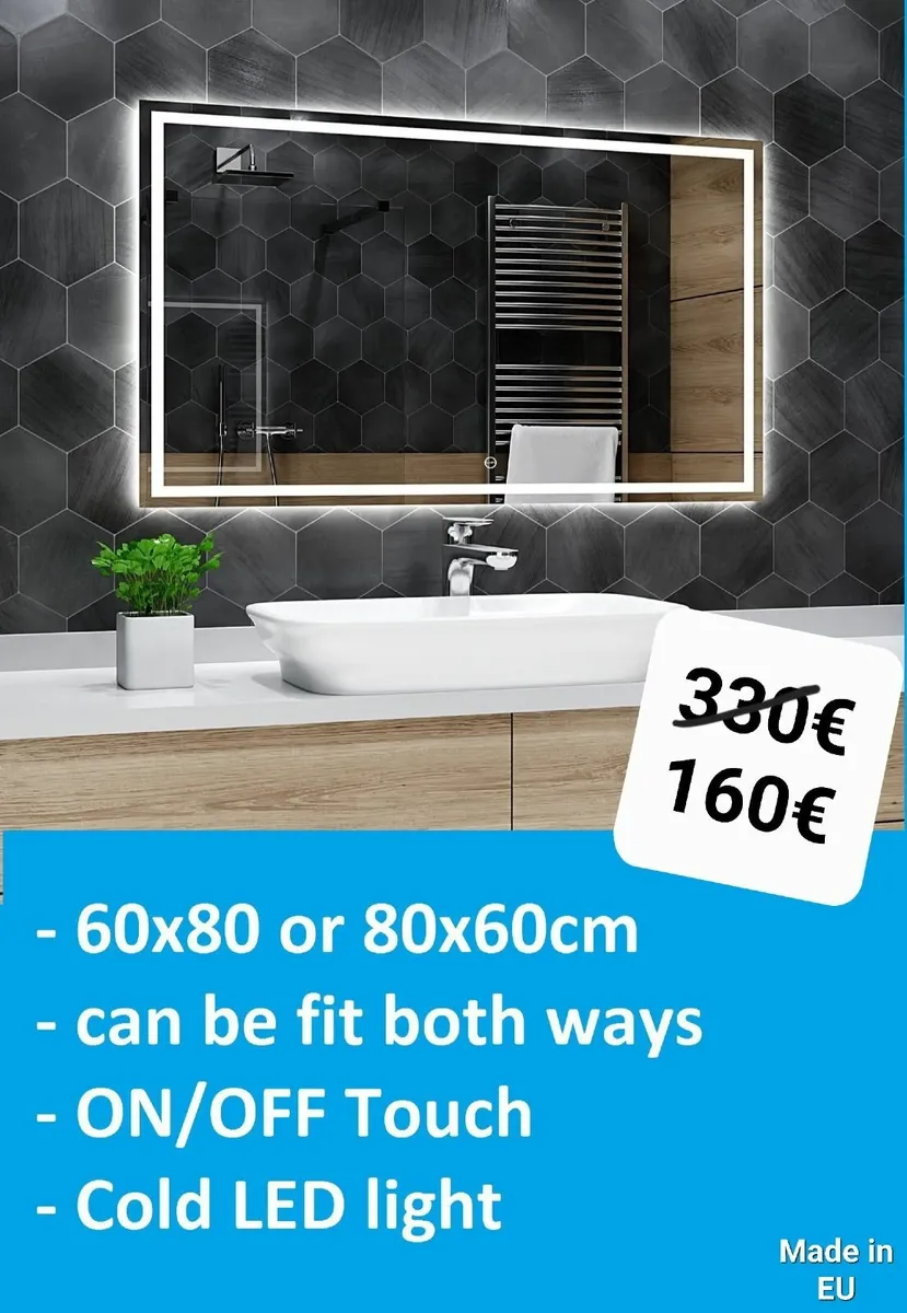 LED Bathroom Mirror Ensuite Made in Europe - Image 2