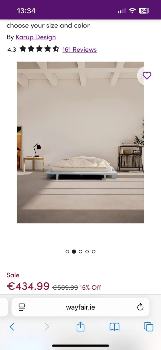 Karup Japan Bed Brand New - Image 2