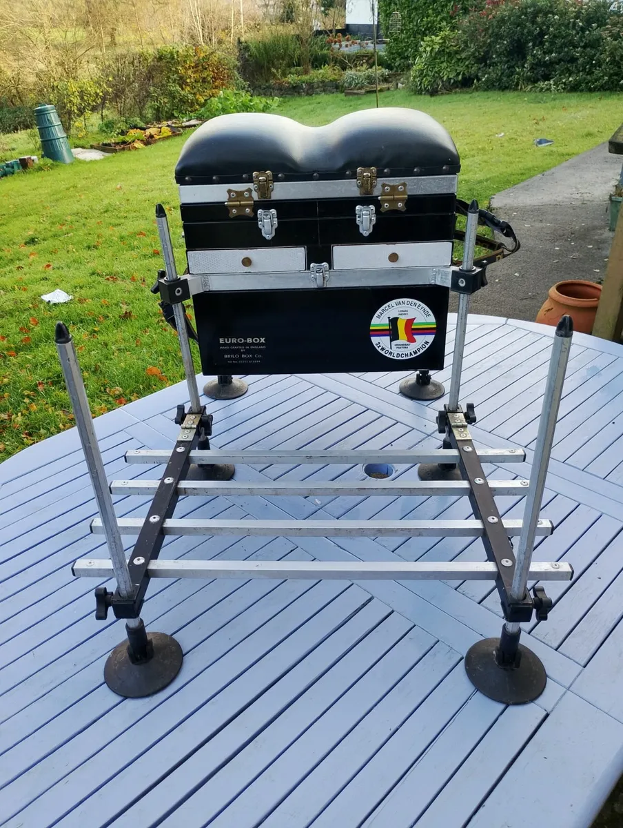 Fishing seat box, footplate and feeder arm - Image 1