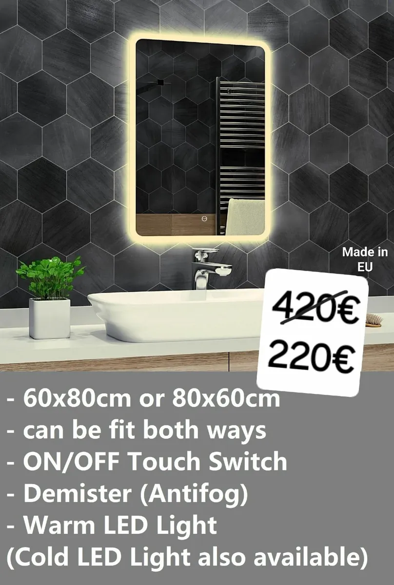 LED Bathroom Mirror Antifog Demister Defogger - Image 2