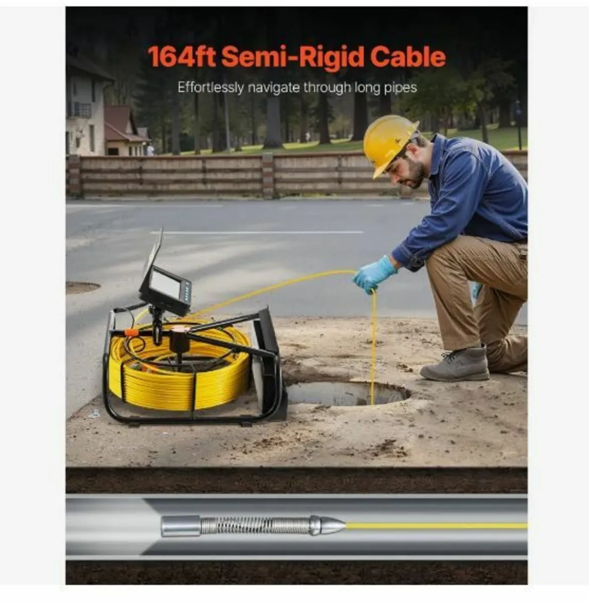 Sewer Camera, 164 ft/50 m, 4.3-inch - Image 2