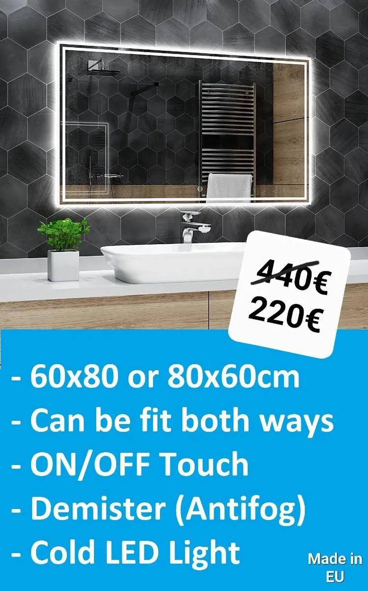 LED Bathroom Mirror Ensuite Defogger Demister - Image 1