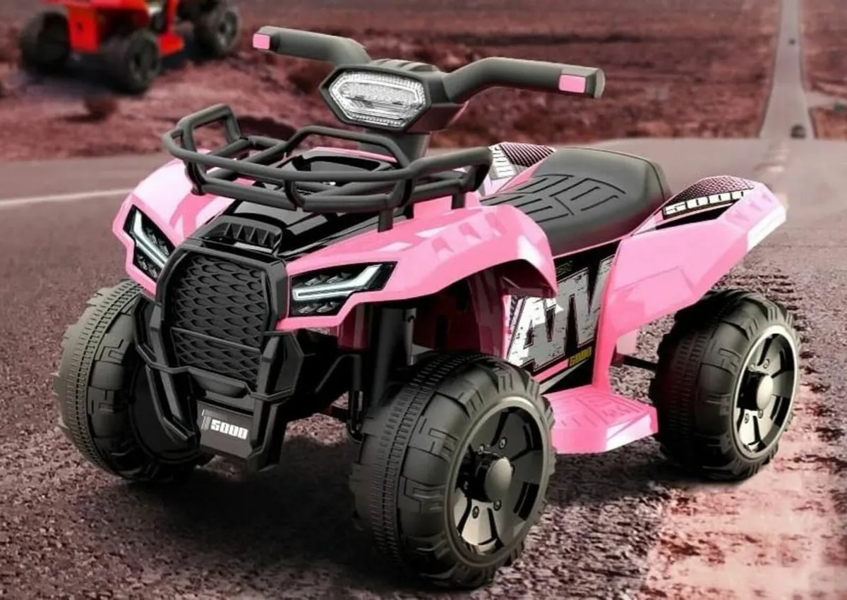 JS Champion 6V Electric Ride On Quad Pink