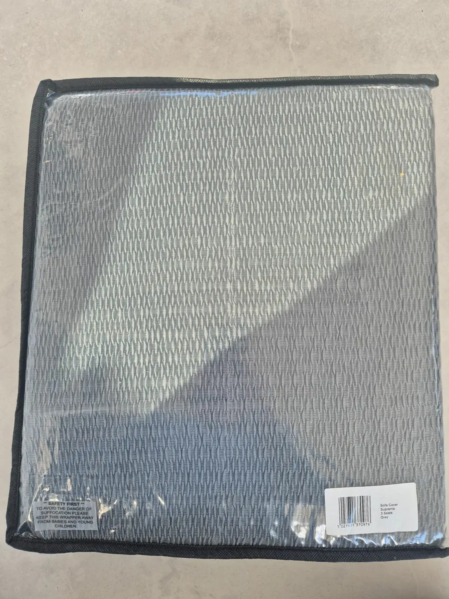 3 Seater Sofa Cover -Grey - Image 3