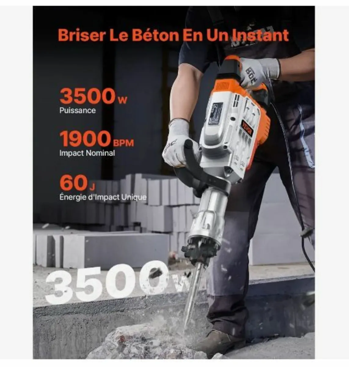 Demolition Jack Hammer, 3500W - Image 2