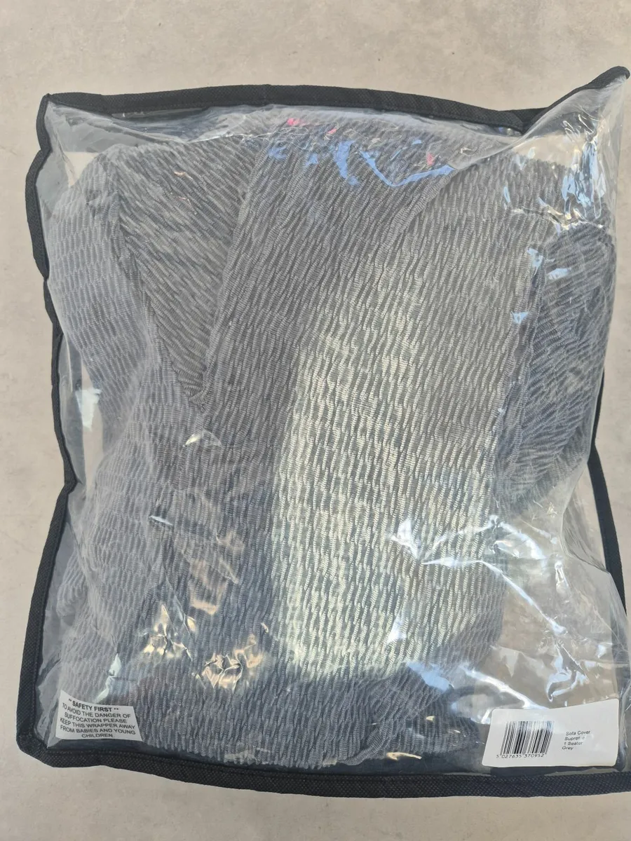 1 Seater/ Armchair Sofa Cover- Grey - Image 2