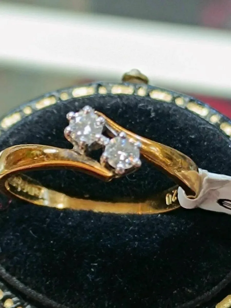 Toi et Moi Diamond 18k Yellow Gold Ring - Image 1