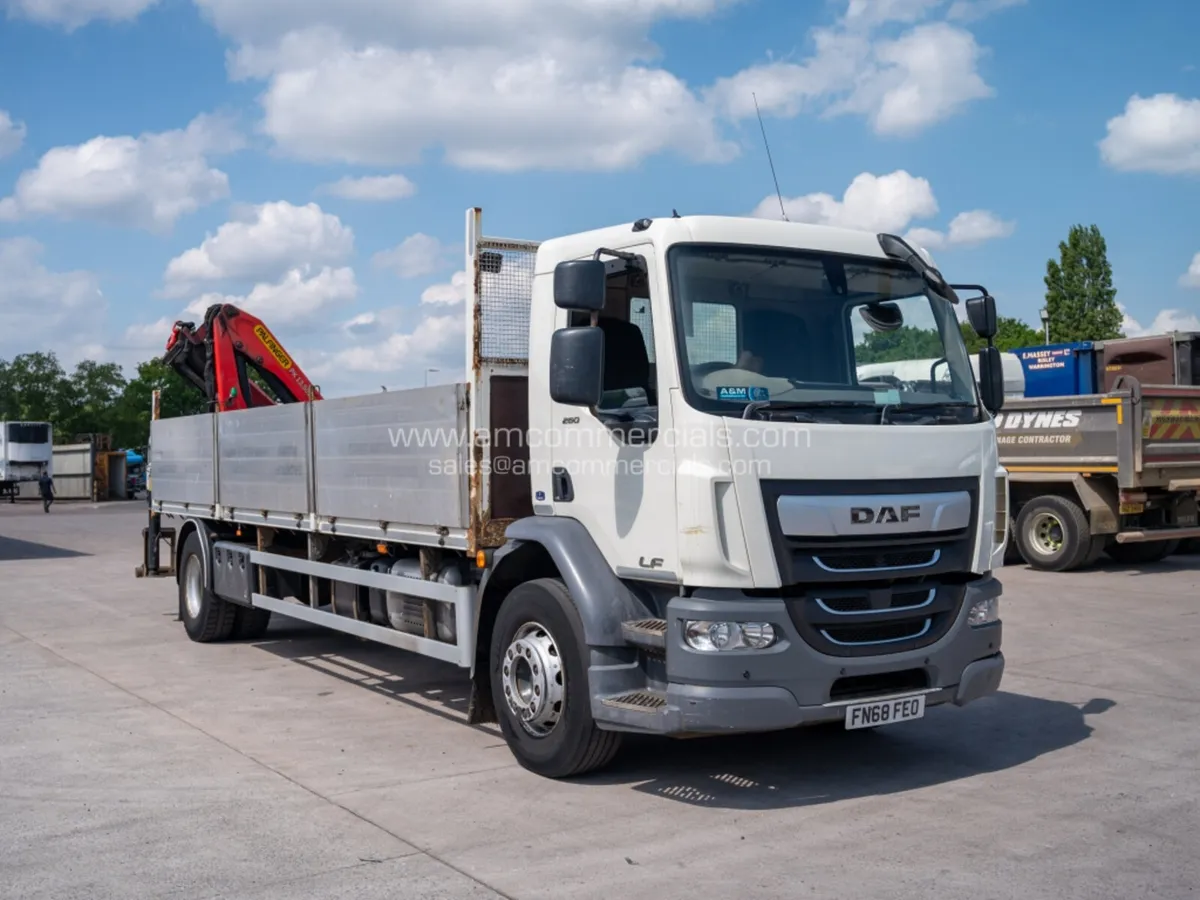 2018 (68) DAF LF 260 CRANE MOUNTED, 4X2 DROPSIDE - Image 1
