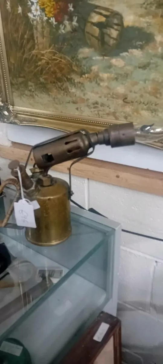Vintage Blowtorch Steampunk Lamp - Image 1