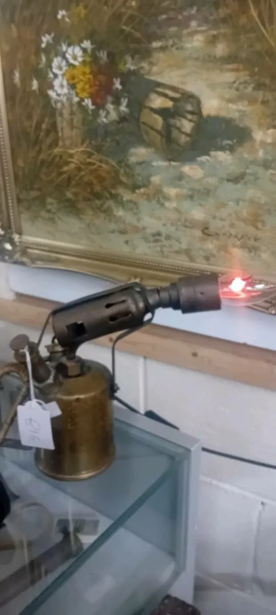 Vintage Blowtorch Steampunk Lamp - Image 2