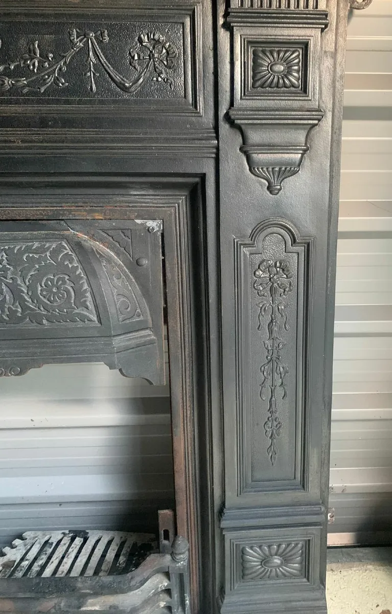 Antique Cast-Iron Victorian Fireplace Surround - Image 2
