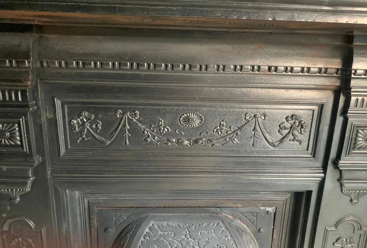 Antique Cast-Iron Victorian Fireplace Surround - Image 3