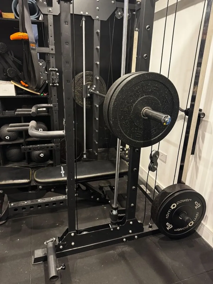 Multi Gym - Rack, 67.5 kg Plates/Bench/Attachments - Image 2