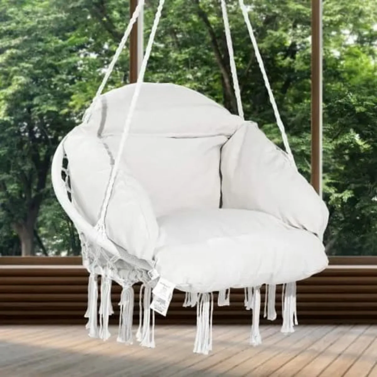 Hanging Hammock Swing Chair, Macramé Hanging Chair - Image 4