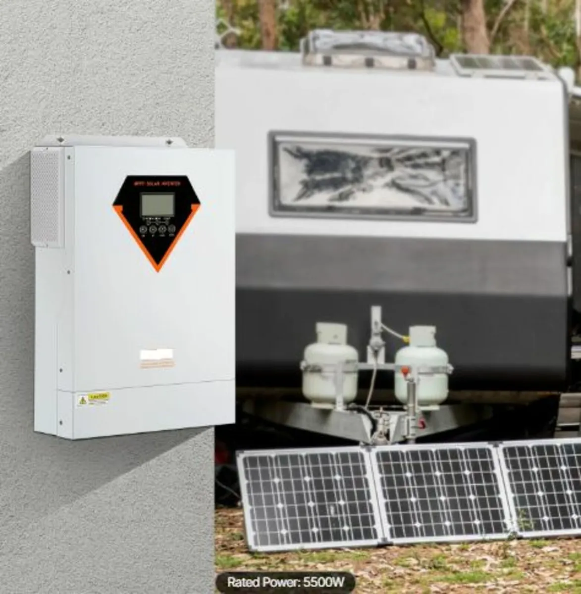 Hybrid Solar Inverter, 5500W, Pure Sine Wave Off - Image 4