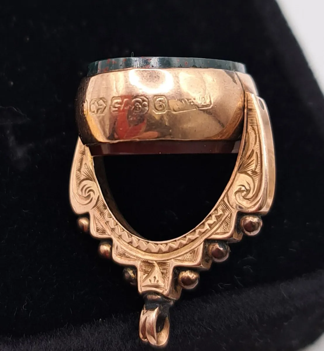 Vintage 9ct rose gold swivel fob - Image 2