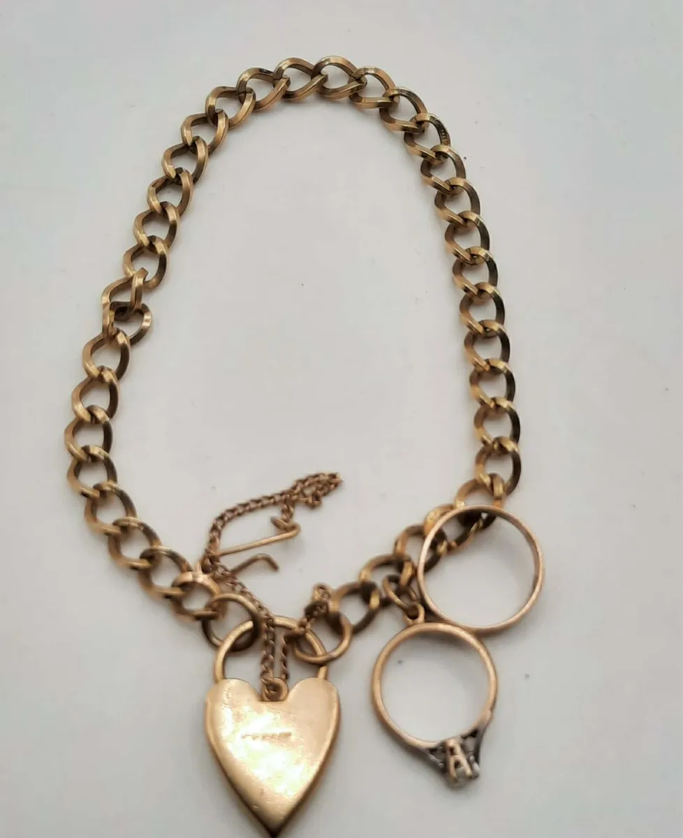 Vintage 9 ct gold charm bracelet - Image 4