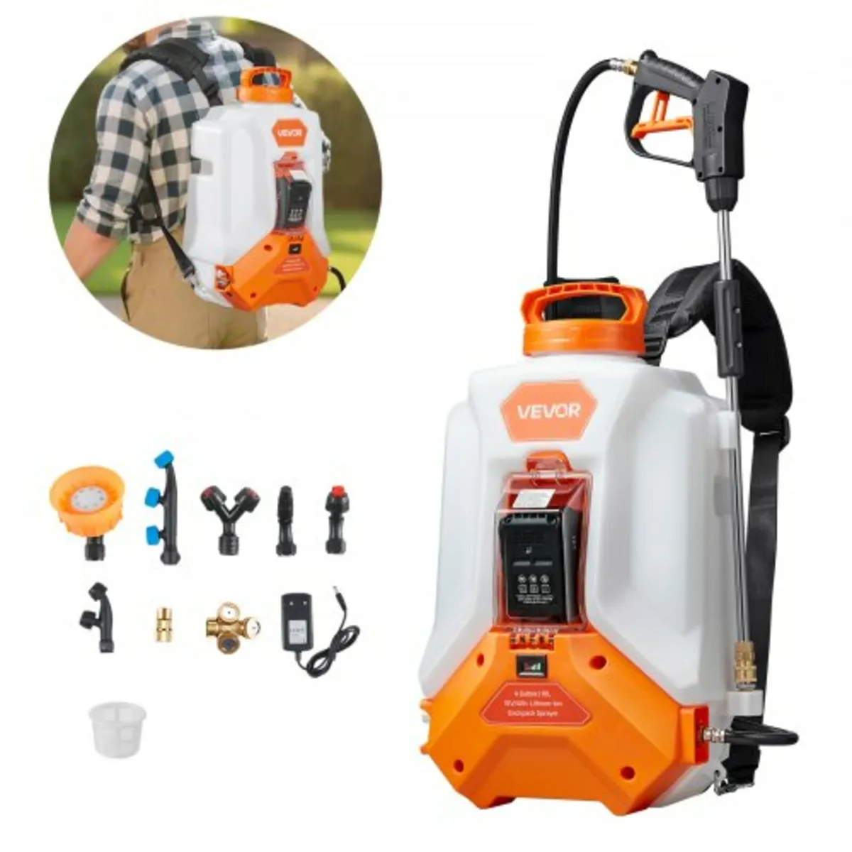 Battery Powered Backpack Sprayer, 16L Electric Bac - Image 1