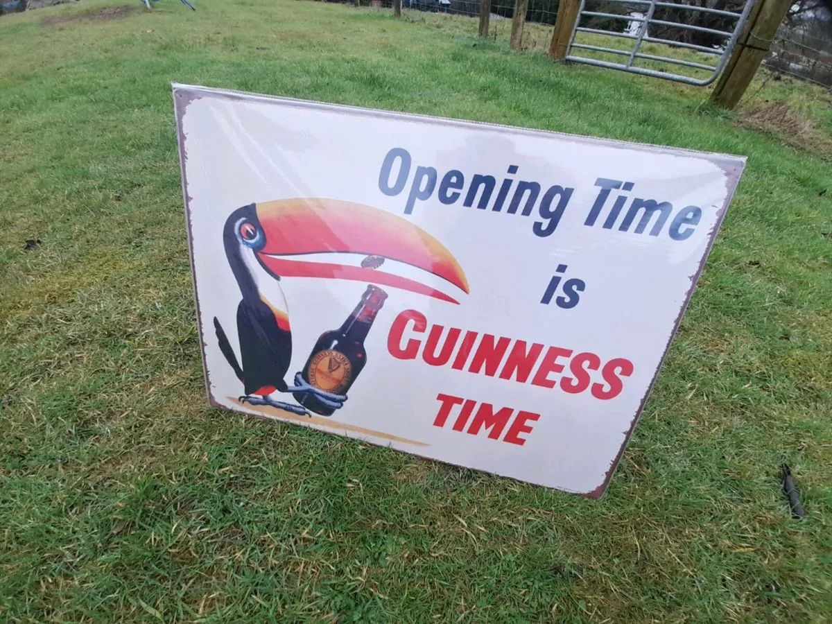 Guinness Large Metal Sign - Image 2