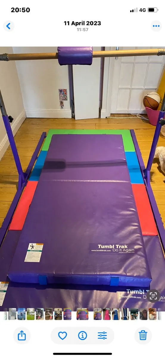 Tumbl Trak Gymnastics Bar and Mats - Image 2