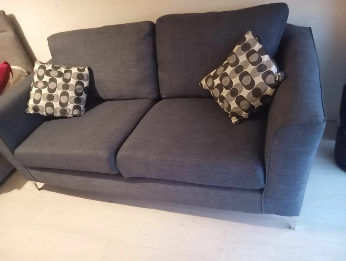 Two seater sofa and armchair - Image 4