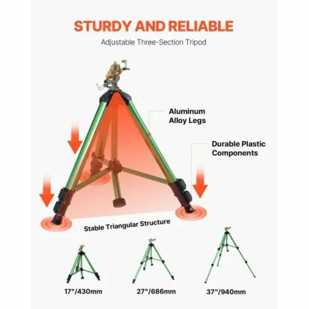 Impact Sprinkler on Tripod Base, 2 Packs, Heavy Du - Image 3