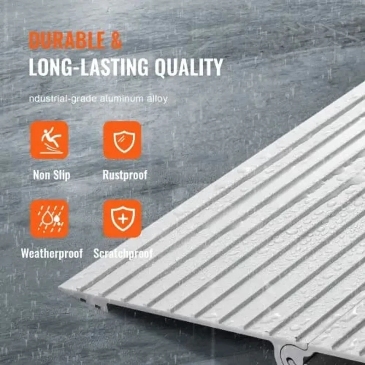 Door Threshold Ramp, 2.5 cm Rise, 363 kg Load Capa - Image 2