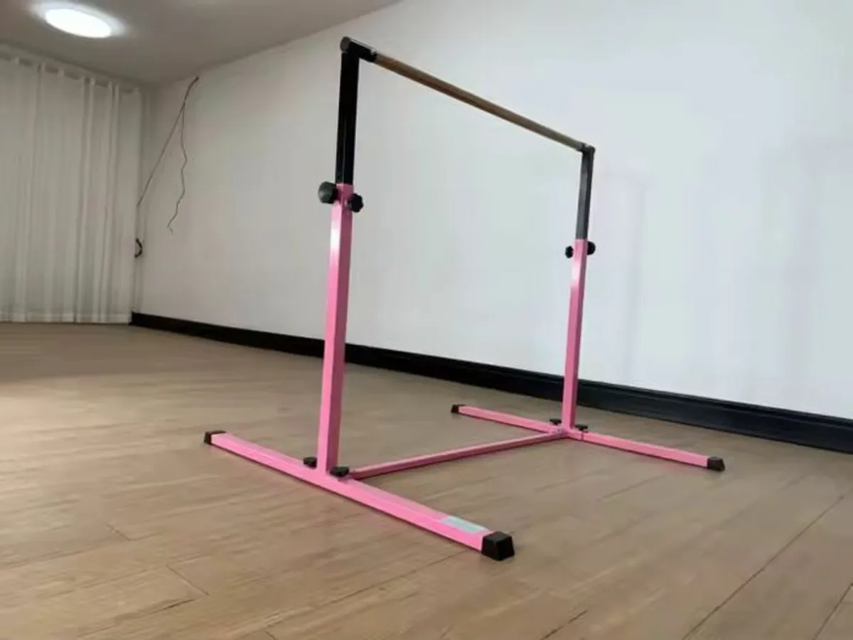 Gymnastic Kids Adjustable High Bar Set with Mat - Image 3