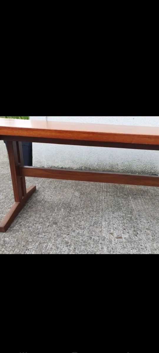 mid century teak whale tail coffee table XXL - Image 3