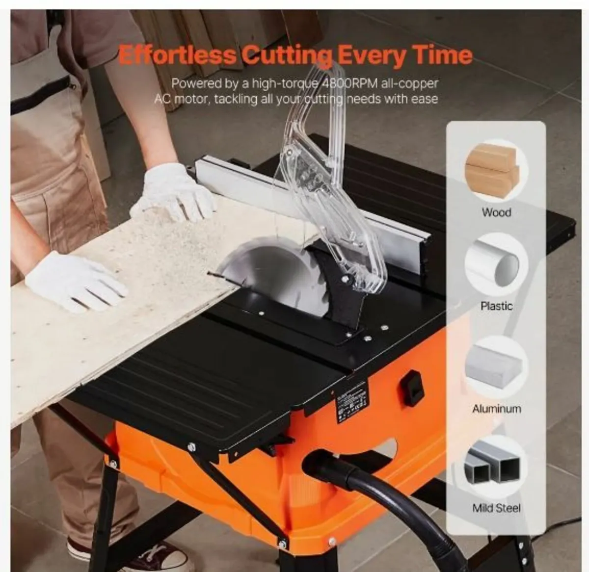 Table Saw with Stand, 254 mm, 1800W - Image 2