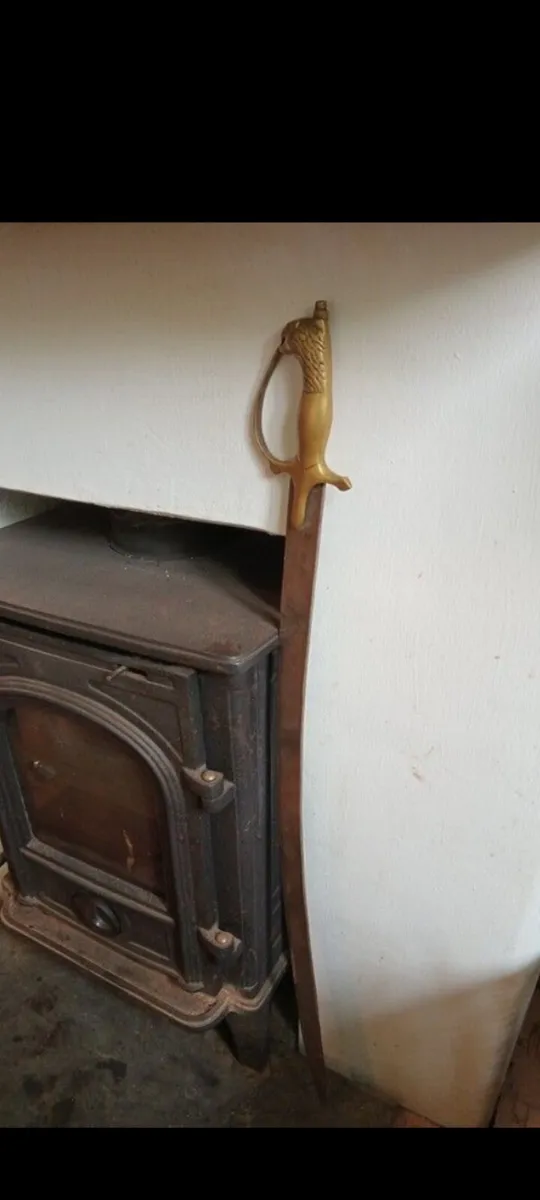 vintage brass lion head sword made in india - Image 1